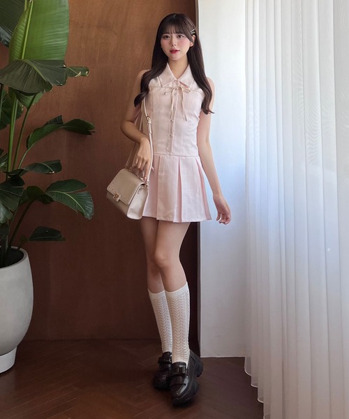 OLIVE des OLIVE ノースリーブシャツミニワンピース チ セール】ノースリーブシャツミニワンピース（ワンピース