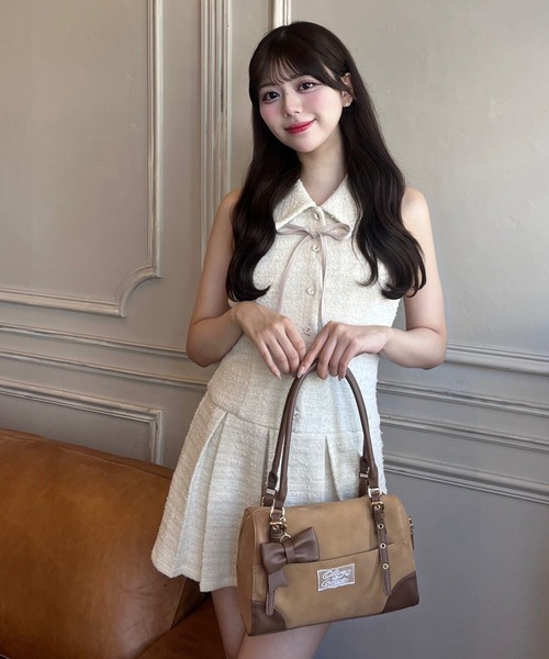 OLIVE des OLIVE YUI企画　ノースリーブシャツミニワンピース 完売カラー再販売】YUI企画 ノースリーブシャツミニワンピース