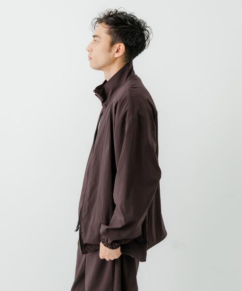 【DARK BROWN】『XLサイズあり』ピーチツイルストレッチシングルジャケット DARK BROWN】『XLサイズあり』ピーチツイルストレッチシングル