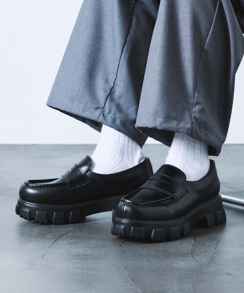 「FREAK'S STORE」 ローファー 24.0cm ブラック メンズ
