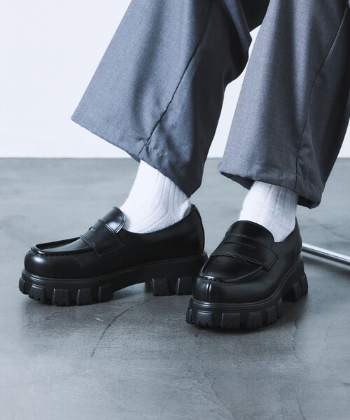 「FREAK'S STORE」 ローファー 24.0cm ブラック メンズ