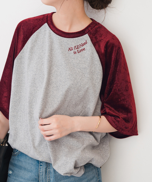 tシャツ Uhr/ウーア Fabricmix Baseball Tee レディース