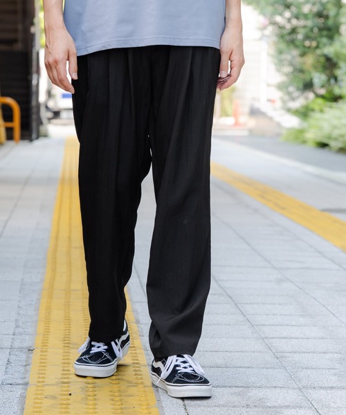 LAKOLE（ラコレ） パンツ 「セットアップ可」冷感ワッシャーパンツ