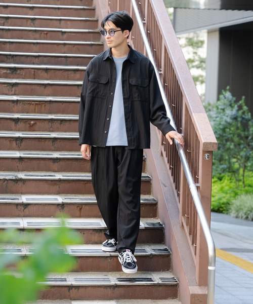 LAKOLE（ラコレ） パンツ 「セットアップ可」冷感ワッシャーパンツ