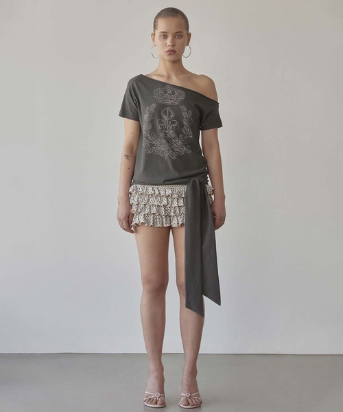 SCULPTOR tシャツ Chateau Shithole Tie Tee レディース