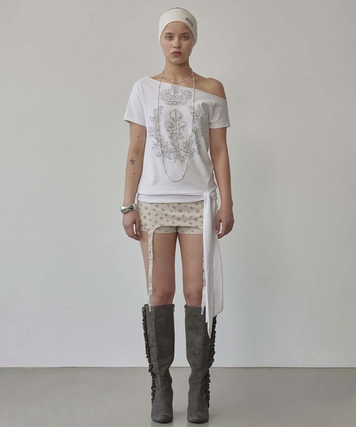 トップス sculptor chateau shithole tie tee SCULPTOR tシャツ Chateau Shithole Tie Tee レディース