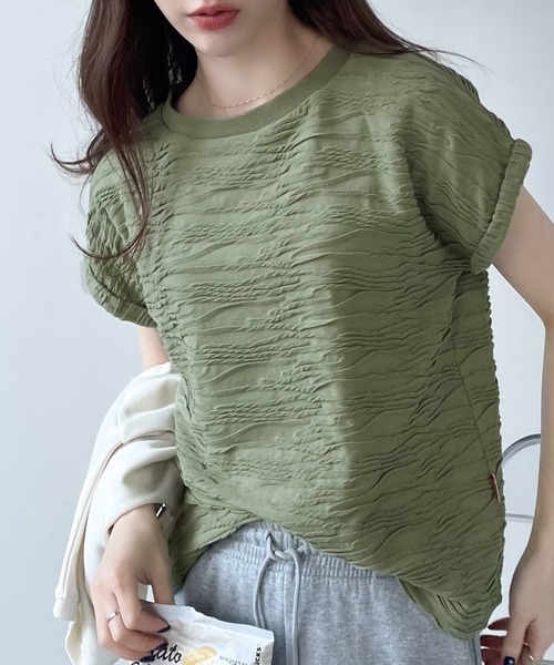 「Java」 半袖カットソー LARGE ブラウン レディース