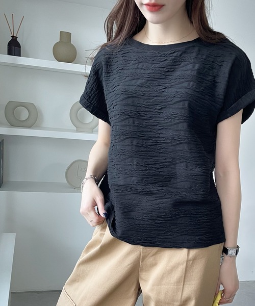 「Java」 半袖カットソー LARGE ブラウン レディース
