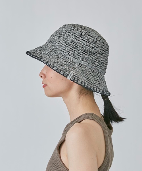 「OVERRIDE」 ストローハット 58cm ベージュ レディース_画像6