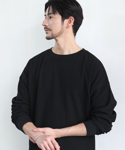SPU（スプ） tシャツ 抗菌防臭ワッフルクルーネック＆ヘンリーネック