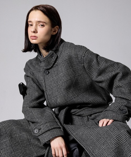 CLEL クレイル　ダブルチェスターコート　L CLEL（クレイル） チェスターコート コート 「CLEL」Wool Blend Tech