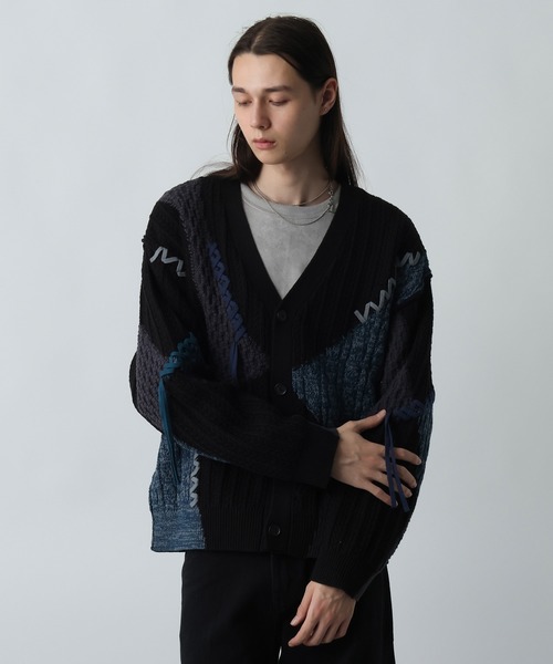 HARE（ハレ） カーディガン ハイショクステッチニットカーディガン