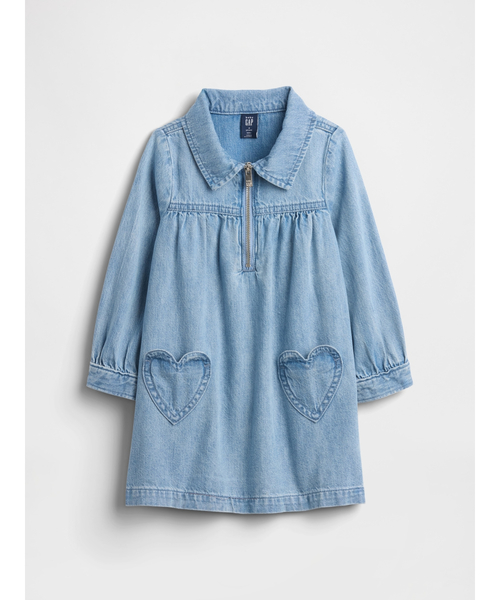 GAP（ギャップ） ワンピース ハートポケット デニムワンピース (幼児 