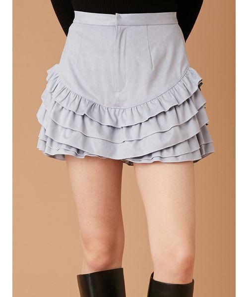 FURFUR（ファーファー） パンツ フリルレイヤースウェードショート