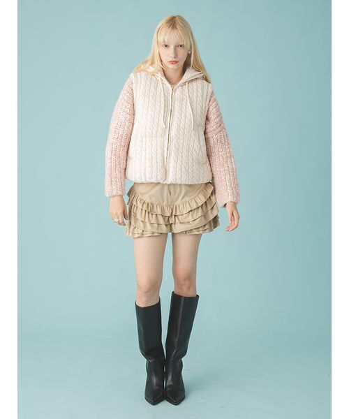 FURFUR（ファーファー） パンツ フリルレイヤースウェードショート