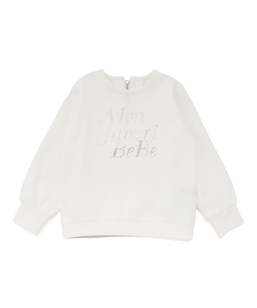 BEBE トレーナー 新品 110 BeBe（ベベ） トレーナー ポンチラインストーンロゴトレーナー キッズ