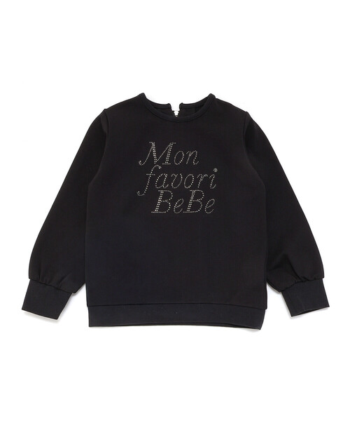 BeBe（ベベ） トレーナー ポンチラインストーンロゴトレーナー キッズ