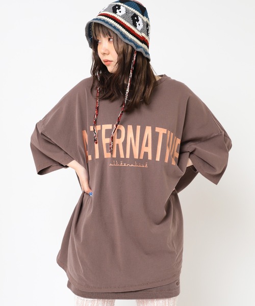 「RNA」 半袖Tシャツ MEDIUM ブラウン レディース_画像2
