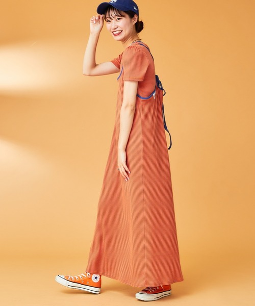 「HELLO.SANFRANCISCO」 キャミソールワンピース ONE SIZE オレンジ レディース_画像8