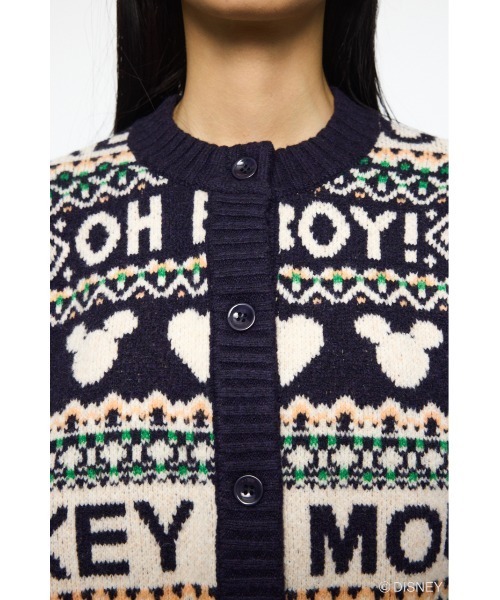 Disney SERIES CREATED by MUS カーディガン MD FAIR ISLE ニット