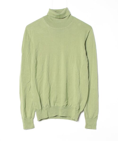 グランサッソ　タートルネックニット48 Gran Sasso（グランサッソ） タートルネックニット 48 グリーン メンズ