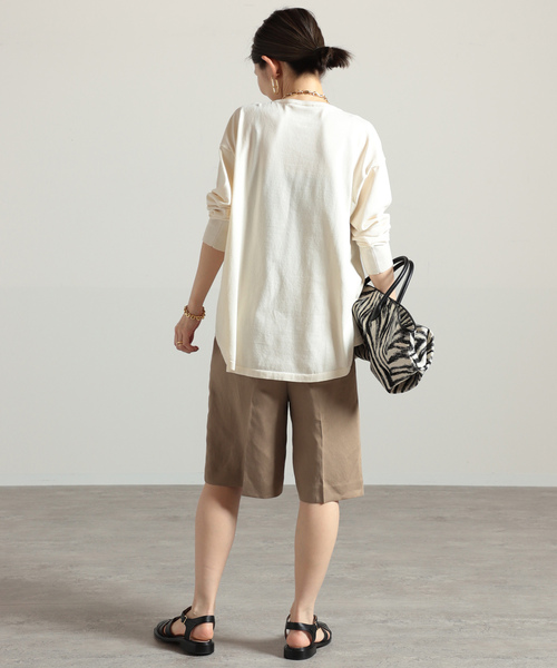 「VERMEIL par iena」 ハーフパンツ 36 ベージュ レディース_画像4