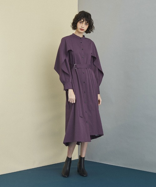 UNITED TOKYO（ユナイテッドトウキョウ） 長袖ワンピース 0 パープル