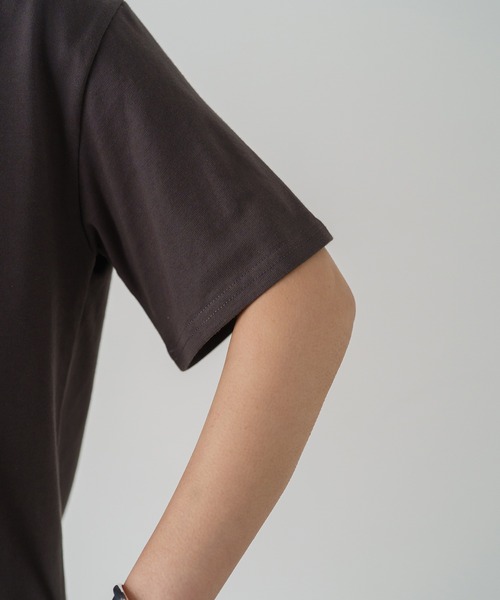 「LOUNGEDRESS」 半袖Tシャツ FREE チャコールグレー レディース_画像7
