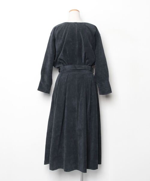 「KBF」 長袖ワンピース ONE SIZE ネイビー レディース_画像2