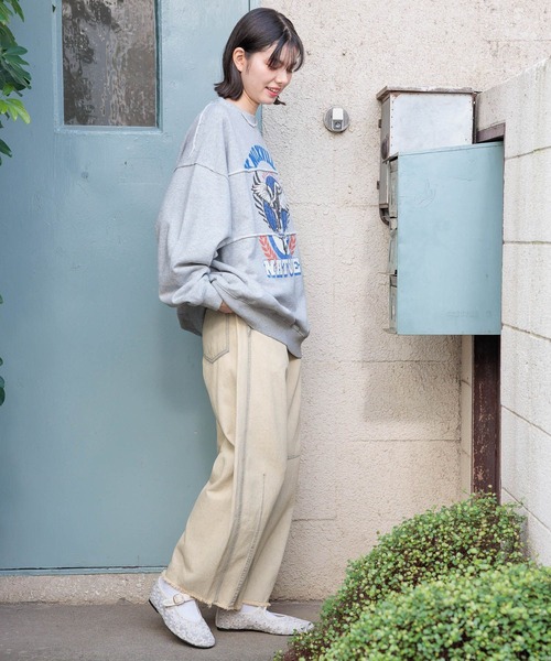 niko and…（ニコアンド） スウェットカットソー FREE チャコール