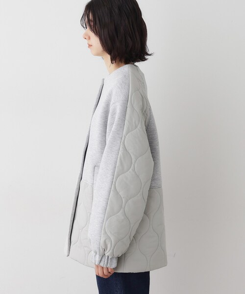 Dessin（デッサン） ノーカラーコート コート 「洗える」ダンボール