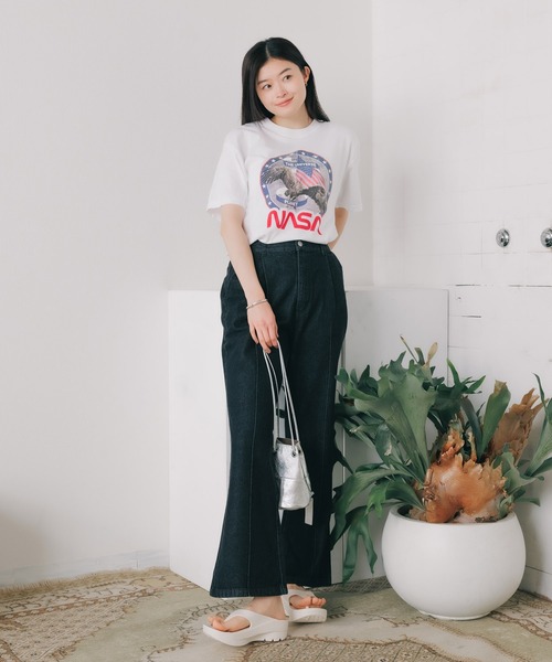 「ROOPTOKYO」 半袖Tシャツ FREE チャコール レディース_画像2