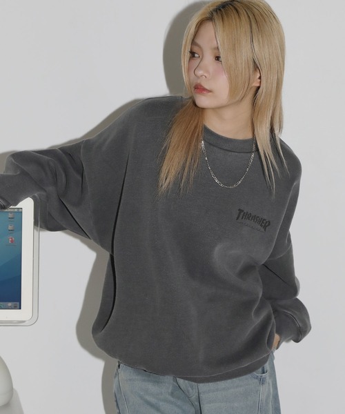 「THRASHER」 スウェットカットソー S グレー メンズ_画像5