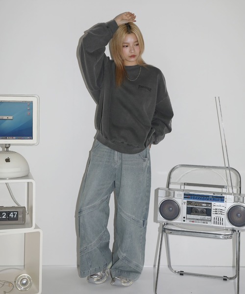 「THRASHER」 スウェットカットソー S グレー メンズ_画像6