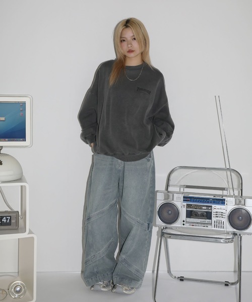 「THRASHER」 スウェットカットソー S グレー メンズ_画像7