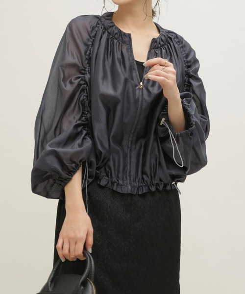 「NANO universe」 ブルゾン FREE グリーン レディース_画像2