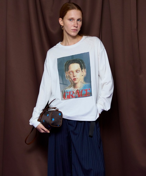 MAISON SPECIAL メゾンスペシャル tee MAISON SPECIAL（メゾンスペシャル） tシャツ GRACE Print Long Tee