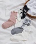 靴下 後ろリボンメローソックス キッズ 子供 女の子の詳細画像1