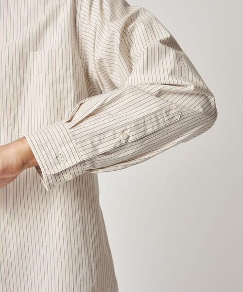 シャツ 「Steven Alan」 ヘイズ ストライプ レギュラーカラー シャツ NARROW メンズの画像