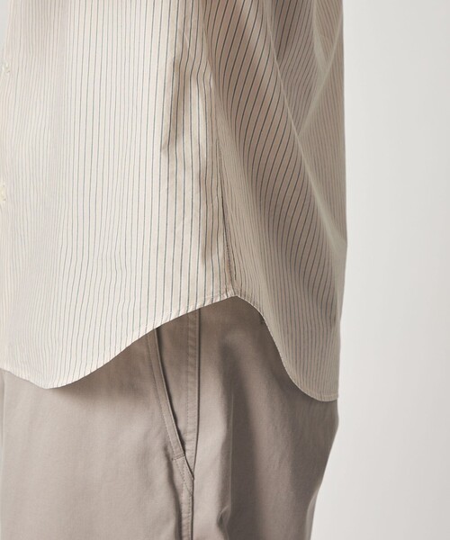 シャツ 「Steven Alan」 ヘイズ ストライプ レギュラーカラー シャツ NARROW メンズの画像