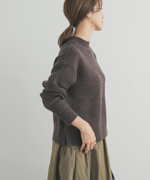 ニット/セーター admance Short Basic Knit brown URBAN RESEARCH（アーバンリサーチ） ニット セーター ヘアリーポロ衿