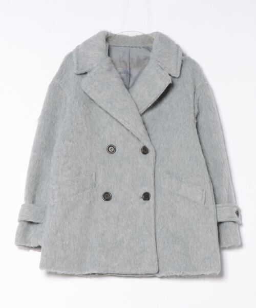 「VIS」 ピーコート M ライトグレー レディース_画像2