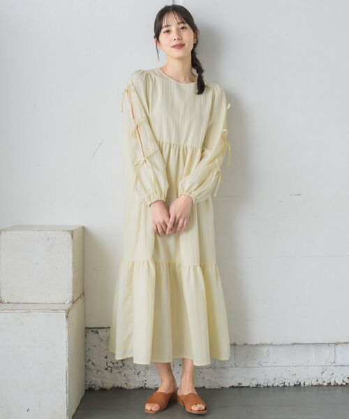 「RETRO GIRL」 長袖ワンピース FREE ブラック レディース_画像7