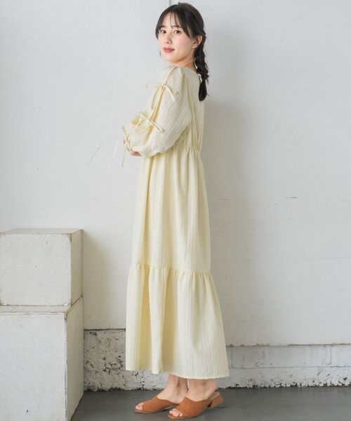 「RETRO GIRL」 長袖ワンピース FREE ブラック レディース_画像9