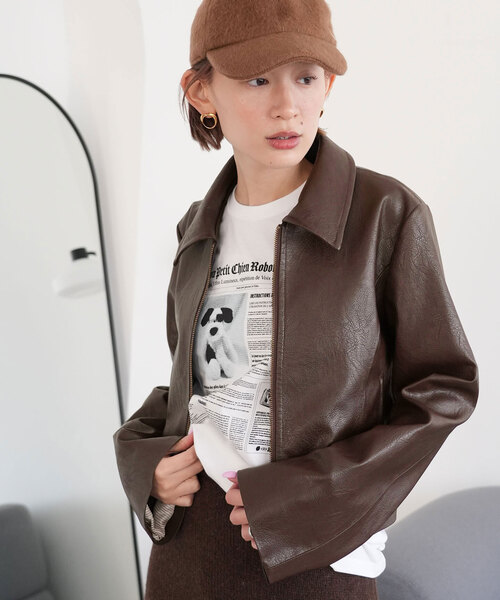 「SLOBE citron.」 ブルゾン FREE ブラウン レディース_画像5