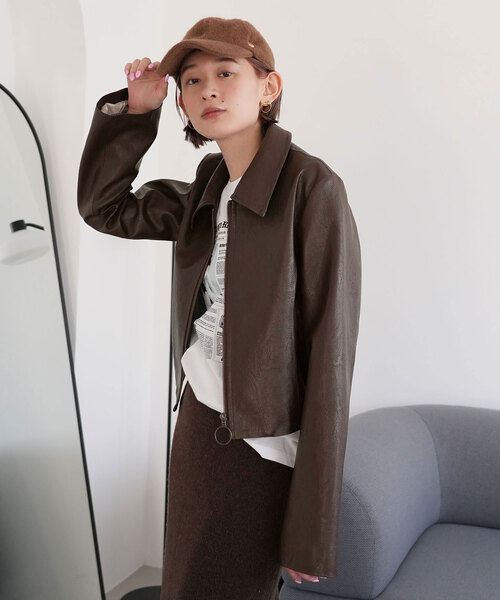 「SLOBE citron.」 ブルゾン FREE ブラウン レディース_画像8