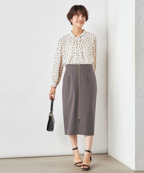 「NOLLEY'S Sophi」 長袖ブラウス 38 グレイッシュブルー レディース_画像7