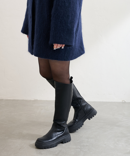 「LE TALON」 ロングブーツ MEDIUM ブラック系その他 レディース_画像6