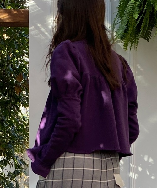 「AVIE」 スウェットカットソー 38 パープル レディース_画像8