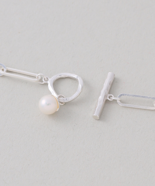 Lilas ネックレス 「SAMH by LILAS」パールTバークリップチェーン